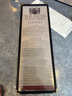 Menu photo 2 The Diver Bar and Grill Eureka, CA Menu photo 2 The Diver Bar and Grill Eureka, CA