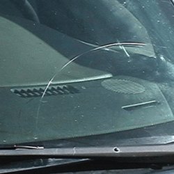 Scratched window