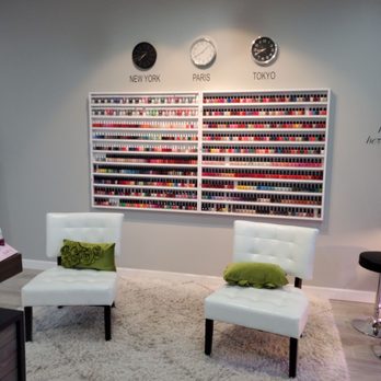 UrbanChic Nailbar - Wall of polish...they do everything even SNS dip powder with all the colors. - Nail Salons Near Me - Cary, North Carolina UrbanChic Nailbar - Wall of polish...they do everything even SNS dip powder with all the colors. - Nail Salons Near Me - Cary, North Carolina