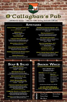 Menu photo 3 O'Callaghan's Pub Rochester, NY