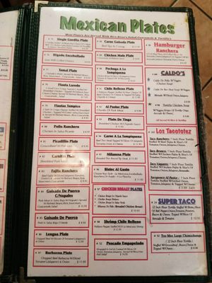 Menu photo 7 Las Cazuelas Mexican Restaurant Austin, TX