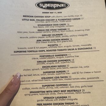 Superfine - Menu - Bars Near Me - Brooklyn, New York