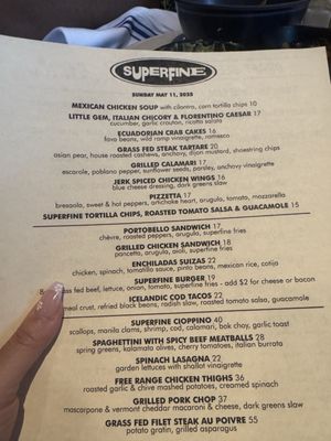 Menu photo 1 Superfine Brooklyn, NY