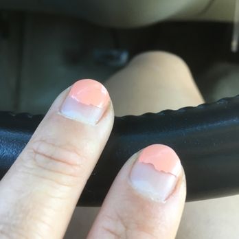 Nails 4 You - 6 weeks later - grown out, and JUST chipped the top bit today. - Nail Salons Near Me - Canoga Park, California