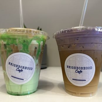 Neighborhood Cafe - Ube Latte Pandan Latte - Bubble Tea Near Me - Tukwila, Washington