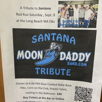 Elks Lodge B P O E 1937 - a poster for santa moon daddy tribute - Lounges Near Me - Long Beach, Washington