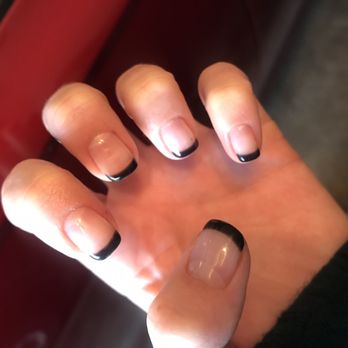 Ooh La La Nails & Spa - Black French tip - Nail Salons Near Me - Jacksonville, Florida