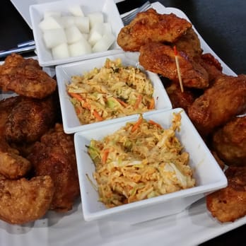 Bonchon Sunnyvale - Large Mixed with Half & Half & Kimchee Coleslaw - Chicken Wings Near Me - Sunnyvale, California