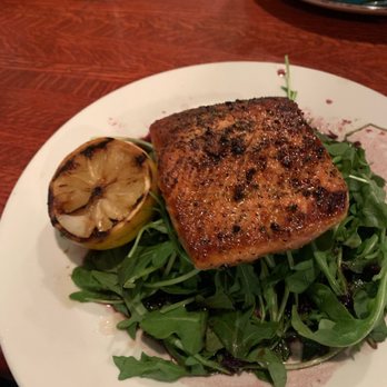 Cascadia Grill - Salmon over salad skip the risotto - Steakhouses Near Me - Olympia, Washington