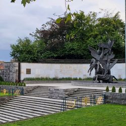 Hugh Lane Gallery - Across the street from the museum is the Remembrance Garden. The statue is an Irish legend. Children being turned into swans.