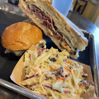 Yellow Dog Eats - Pugnacious Pug Sandwich with side of coleslaw - Sandwiches Near Me - Windermere, Florida