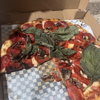 The Pizza Boyz - Peperoni, mushrooms and basil! - Pizza Near Me - Oakland, California The Pizza Boyz - Peperoni, mushrooms and basil! - Pizza Near Me - Oakland, California