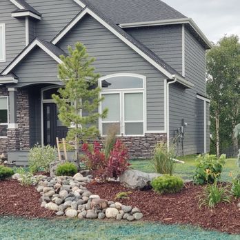 LandMax Alaska - the front of a home with landscaping - Landscaping Near Me - Wasilla, Alaska