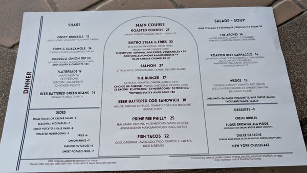 Menu photo 3 The Arches Borrego Springs, CA Menu photo 3 The Arches Borrego Springs, CA