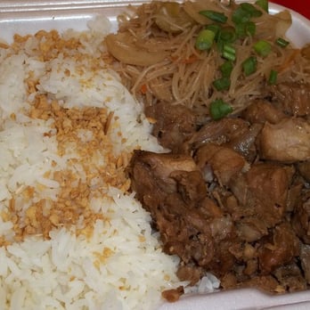 Chowking - Pork adobo with pancit bihon and garlic rice. - Chinese Near Me - Seattle, Washington