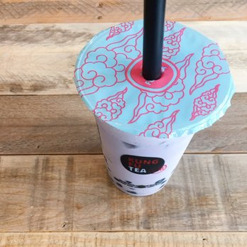 Kung Fu Tea - Medium taro milk green tea with bubbles - Bubble Tea Near Me - Richmond, Virginia
