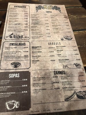Menu photo 8 Guell Barcelona, B Menu photo 8 Guell Barcelona, B
