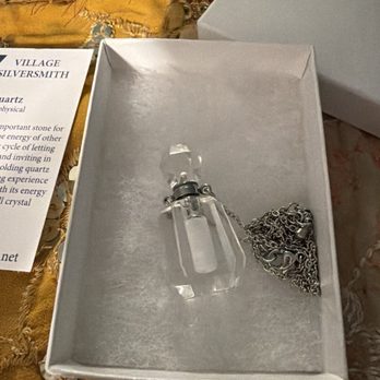 Village Silversmith - Quartz crystal bottle necklace bottle - Jewelry Near Me - Salem, Massachusetts
