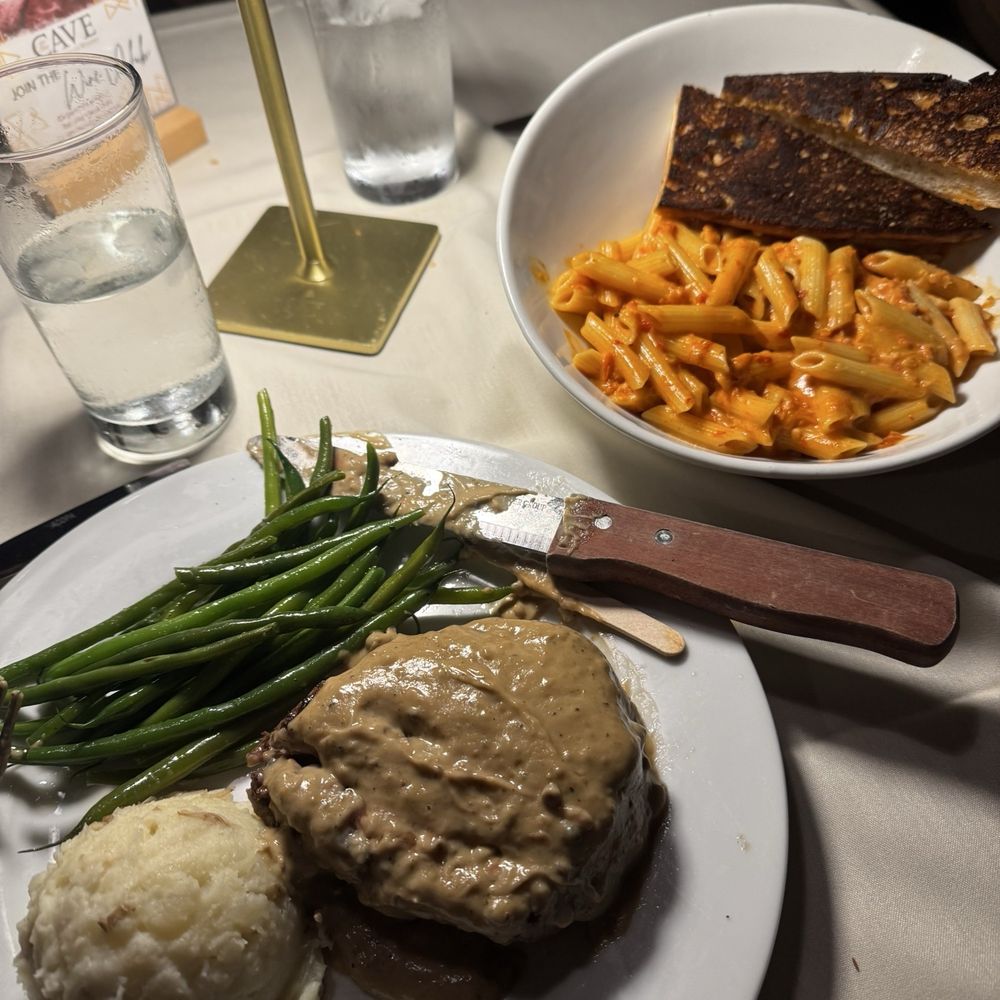 Cave Restaurant - Filet mignon and diablo pasta - Venues & Event Spaces Near Me - Temecula, California Cave Restaurant - Filet mignon and diablo pasta - Venues & Event Spaces Near Me - Temecula, California