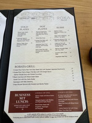 Menu photo 6 Roka Akor San Francisco, CA Menu photo 6 Roka Akor San Francisco, CA