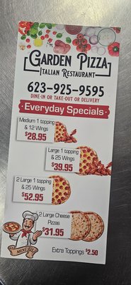 Menu photo 4 Garden Pizza Goodyear, AZ