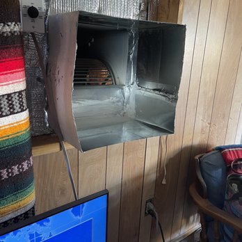 Quality Air Conditioning Heating & Refrigeration - This is the inside. Asked them to finish it. Timothy said the vent cover is 'on order.' They can be bought at Home Depot. - Heating & Air Conditioning/HVAC Near Me - Yucca Valley, California Quality Air Conditioning Heating & Refrigeration - This is the inside. Asked them to finish it. Timothy said the vent cover is 'on order.' They can be bought at Home Depot. - Heating & Air Conditioning/HVAC Near Me - Yucca Valley, California