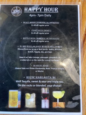 Menu photo 4 Henry's Bar & Grill Cathedral City, CA
