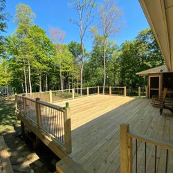 Oasis Decks - Wood Deck in the process of being completed