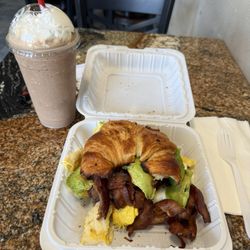 Bravo Cafe & Yogurt - Bacon egg and cheese + avocado