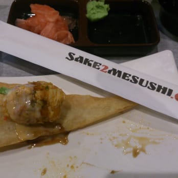 Sake 2 Me Sushi - Minced imitation crab w/diced carrots, green onions, bound in egg white or mayonnaise on a fried triangular wonton pasta sheet - Sushi Bars Near Me - Simi Valley, California Sake 2 Me Sushi - Minced imitation crab w/diced carrots, green onions, bound in egg white or mayonnaise on a fried triangular wonton pasta sheet - Sushi Bars Near Me - Simi Valley, California
