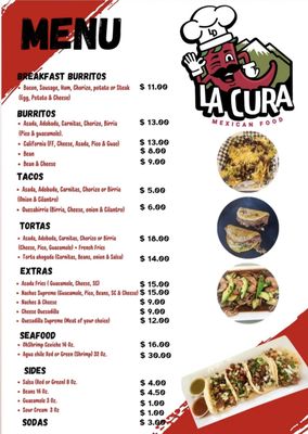 Menu photo 2 La Cura Mexican food Flagstaff, AZ