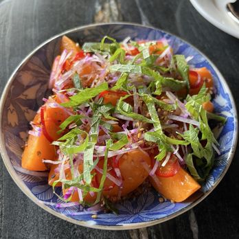 RVR Venice - Peach salad - Izakaya Near Me - Venice, California RVR Venice - Peach salad - Izakaya Near Me - Venice, California