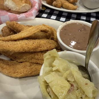 Mel's Country Cafe - Fried Catfish, cabbage and pinto beans. - Southern Near Me - Tomball, Texas Mel's Country Cafe - Fried Catfish, cabbage and pinto beans. - Southern Near Me - Tomball, Texas