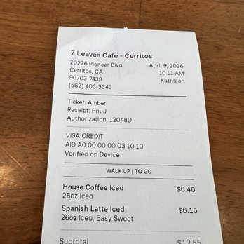 7 Leaves Cafe - Coffee & Tea Near Me - Cerritos, California