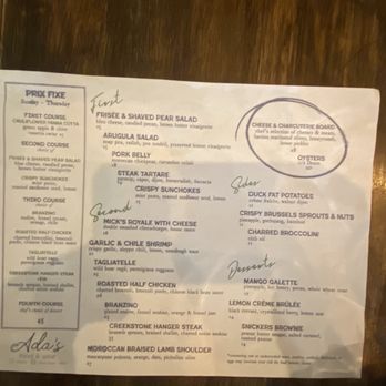 Ada's - Menu - Wine Bars Near Me - Las Vegas, Nevada
