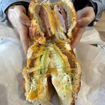 Willy's Bagels & Blends - Top is The Ultimate. Bottom is Chorizo (monthly special). - Coffee & Tea Near Me - Brentwood, California Willy's Bagels & Blends - Top is The Ultimate. Bottom is Chorizo (monthly special). - Coffee & Tea Near Me - Brentwood, California