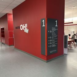 Located just past the elevators on first floor