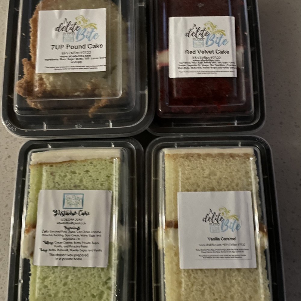 Ebs Delites - 7UP Poundcake Slice, Red Velvet Cake Slice, Pistachio Cake Slice & Vanilla Caramel Cake Slice - Custom Cakes Near Me Ebs Delites - 7UP Poundcake Slice, Red Velvet Cake Slice, Pistachio Cake Slice & Vanilla Caramel Cake Slice - Custom Cakes Near Me