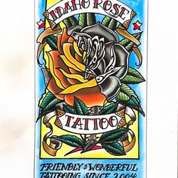 Idaho Rose Tattoo