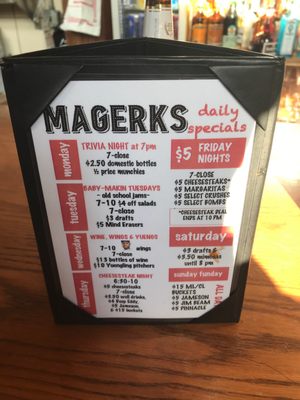 Menu photo 4 Magerks Pub Baltimore, MD