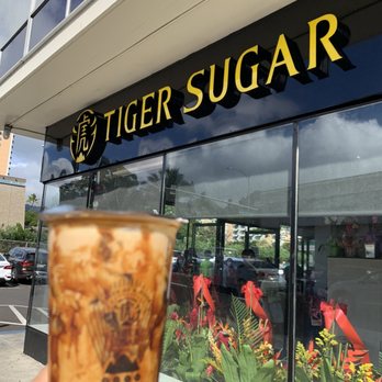 Tiger Sugar - Black Sugar Boba+ Pearl Coffee Latte with Cream Mousse and I'm ready to shake it 15 times!! - Bubble Tea Near Me - Honolulu, Hawaii Tiger Sugar - Black Sugar Boba+ Pearl Coffee Latte with Cream Mousse and I'm ready to shake it 15 times!! - Bubble Tea Near Me - Honolulu, Hawaii