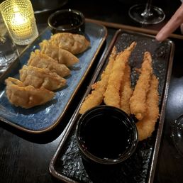 Dumplings & Shrimp Tempura Dumplings & Shrimp Tempura