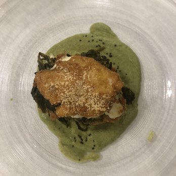 Al Cancelletto - Sea bream white flaky fish layered with spinach and smoked mozzarella. - Italian Near Me - Amalfi, SA Al Cancelletto - Sea bream white flaky fish layered with spinach and smoked mozzarella. - Italian Near Me - Amalfi, SA