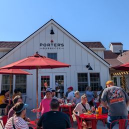 Exterior outside entrance of Porter’s - Outdoor seating - Nebraska City, Nebraska Exterior outside entrance of Porter’s - Outdoor seating - Nebraska City, Nebraska