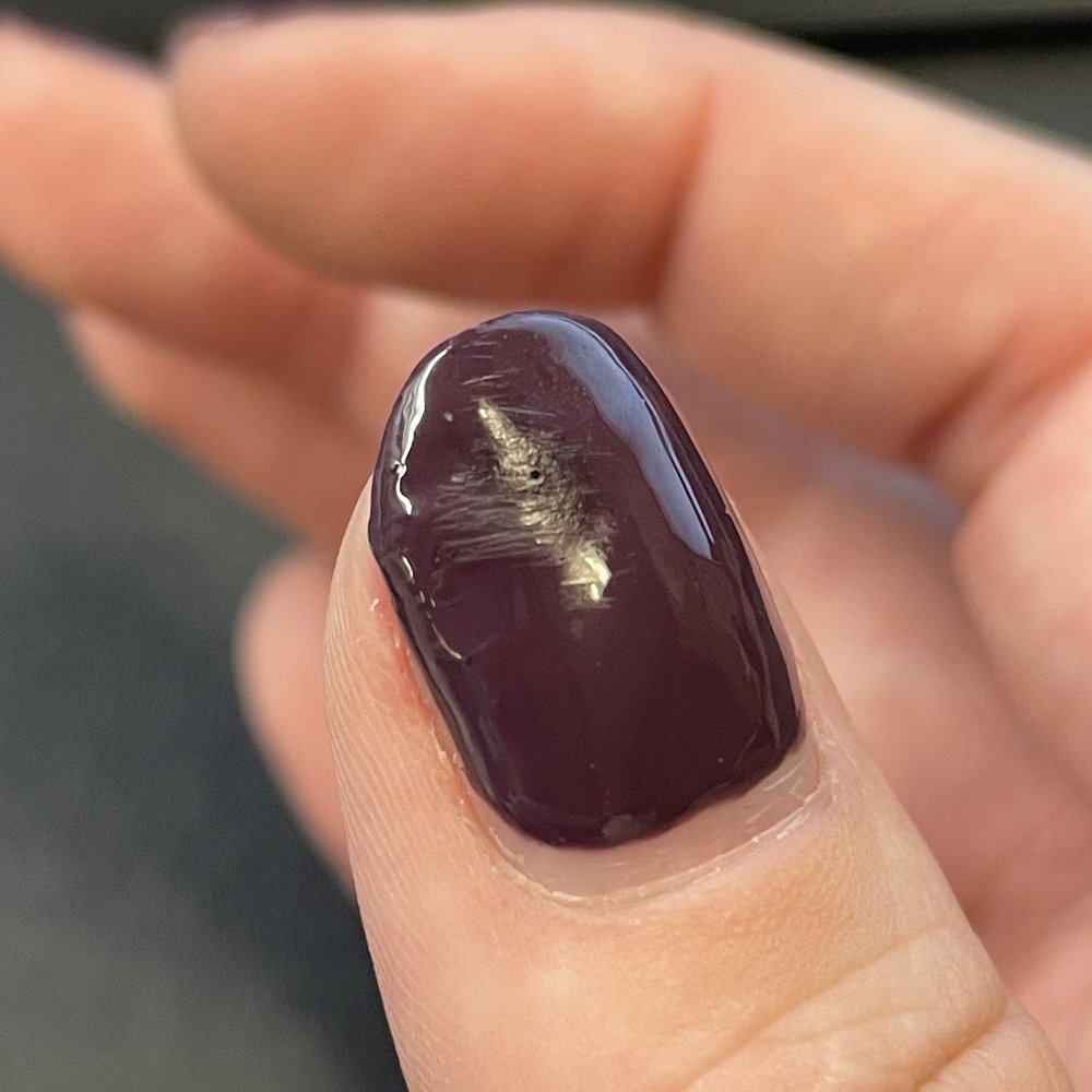 Nail scratch from buffing