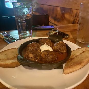 The Greenbrier Restaurant - Moist Meatballs in espagnole sauce, so tasty! - Steakhouses Near Me - Gatlinburg, Tennessee The Greenbrier Restaurant - Moist Meatballs in espagnole sauce, so tasty! - Steakhouses Near Me - Gatlinburg, Tennessee
