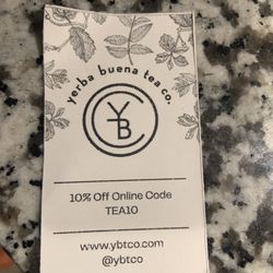 Yerba Buena Tea - Business card