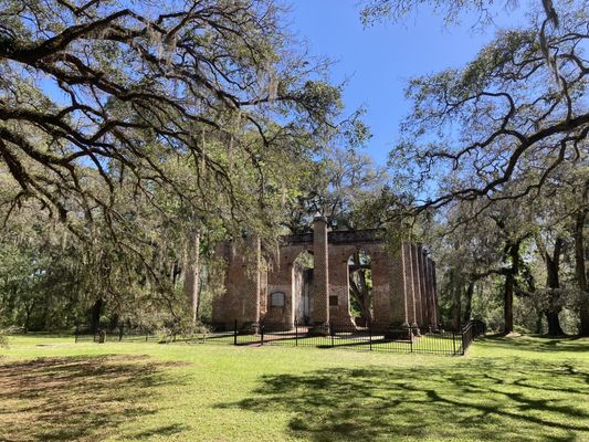 Old Sheldon Church Ruins by null