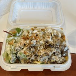 Habibi Halal Food - Combo over rice with lots of white sauce:o