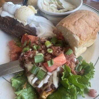 Lumberjacks Restaurant - Early bird chicken dinner with Cole slaw and baked potato - New American Near Me - Susanville, California Lumberjacks Restaurant - Early bird chicken dinner with Cole slaw and baked potato - New American Near Me - Susanville, California